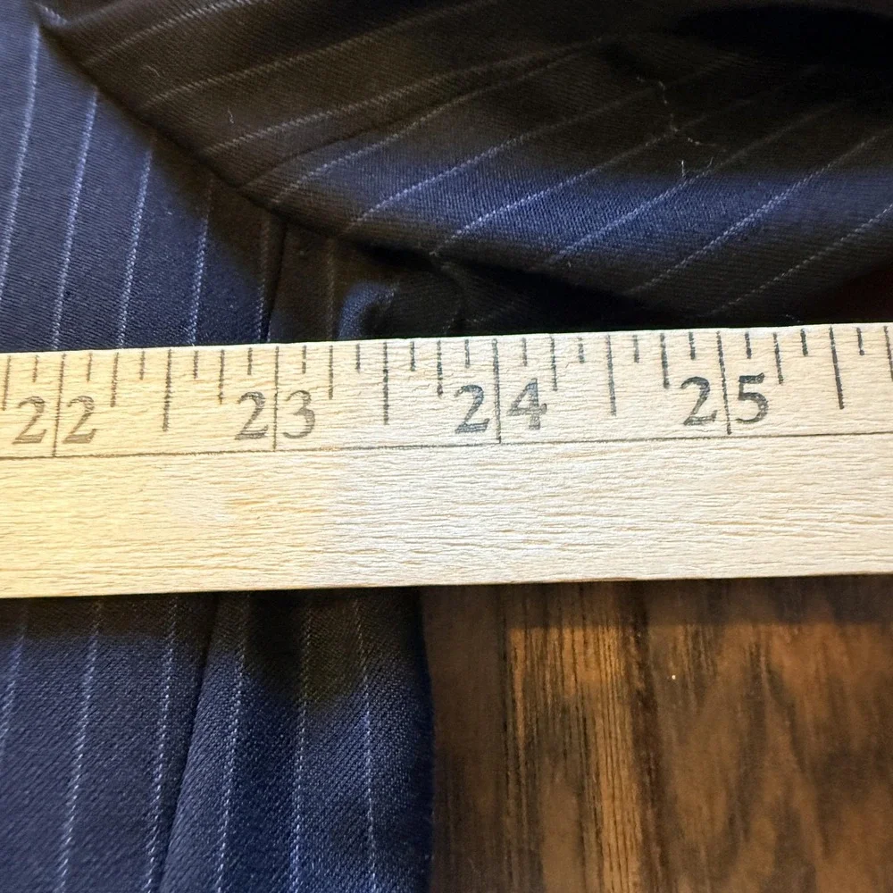 Lauren Ralph Lauren Blazer Mens 48R Gray Wool Pinstripe Sport Coat Suit Jacket